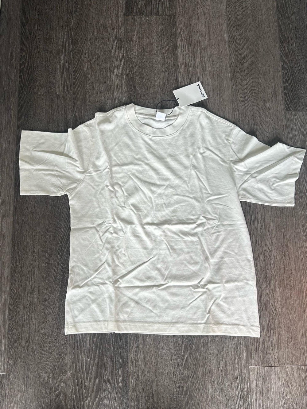 Bershka Women's Short Sleeve Crew Tee - Off-White